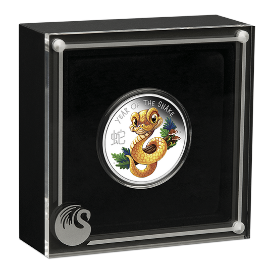 2025 Perth Mint Silver Proof Colourised 1/2oz 50c Coin - Baby Snake