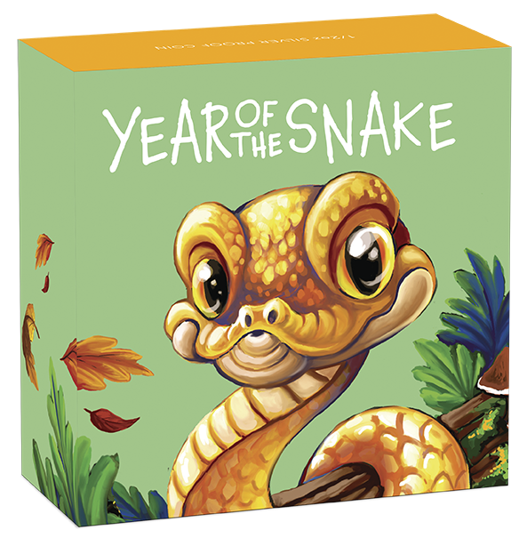 2025 Perth Mint Silver Proof Colourised 1/2oz 50c Coin - Baby Snake