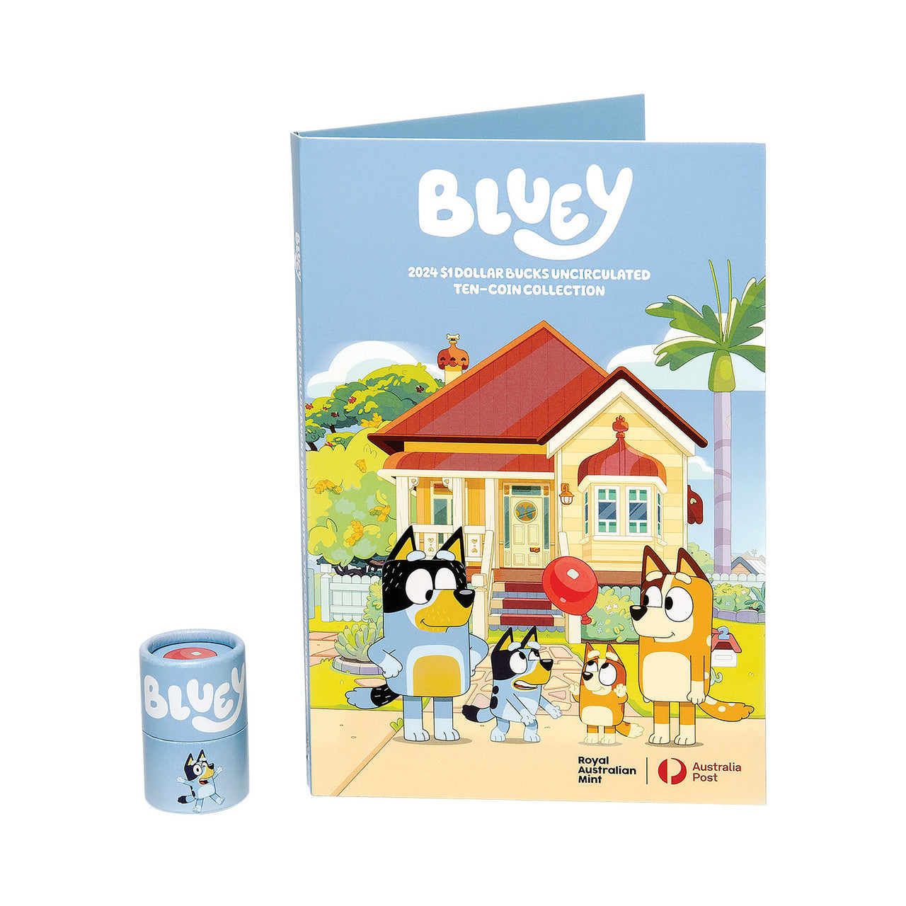 2024 Royal Australian Mint $1 10-Coin Tube & Folder SEALED - Bluey