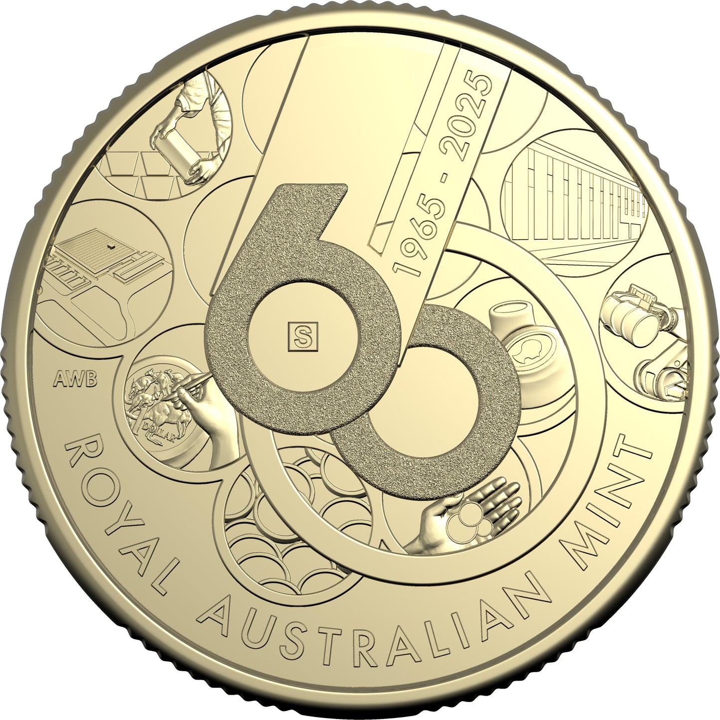 2025 Royal Australian Mint UNC $1 Mintmark & Privy Set - 60th Anniversary of RAM