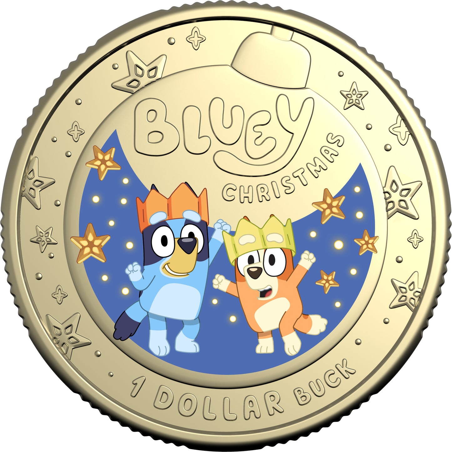 2025 Fine Silver Proof Colourised 50c Festive Florals + FREE Bluey Xmas $1 Coin