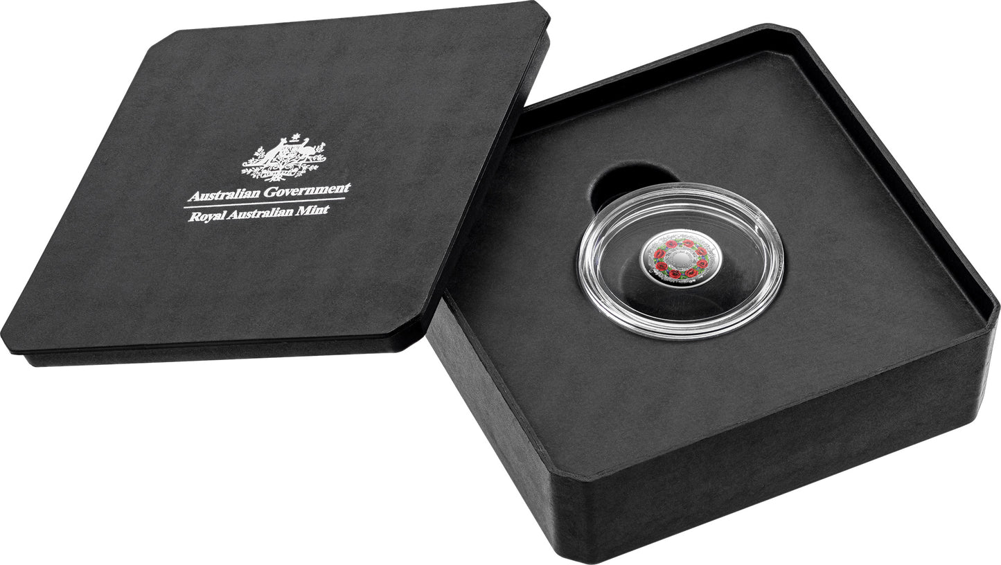 2025 C Fine Silver Proof Colourised $2 Coin 80th Anniversary End of WWII + 2025 Fine Silver Proof 1oz Coin - Kangaroo Bush Capital