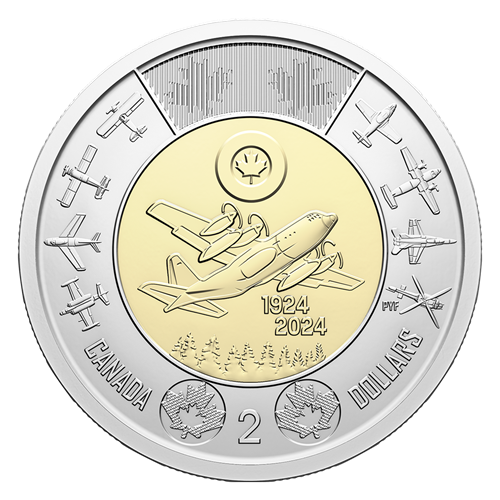 2024 Royal Canadian Mint UNC $2 Coin Roll - 100th Anniversary of Royal Canadian Airforce