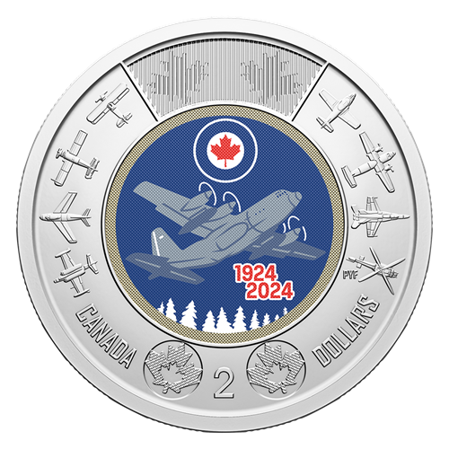 2024 Royal Canadian Mint UNC $2 2-Coin Set on Card - 100th Anniversary of Royal Canadian Airforce