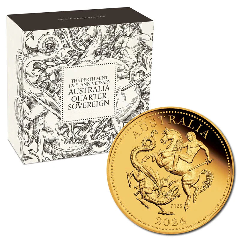 2024 Perth Mint Gold Proof 1/4oz Sovereign - 125th Anniversary of Perth Mint