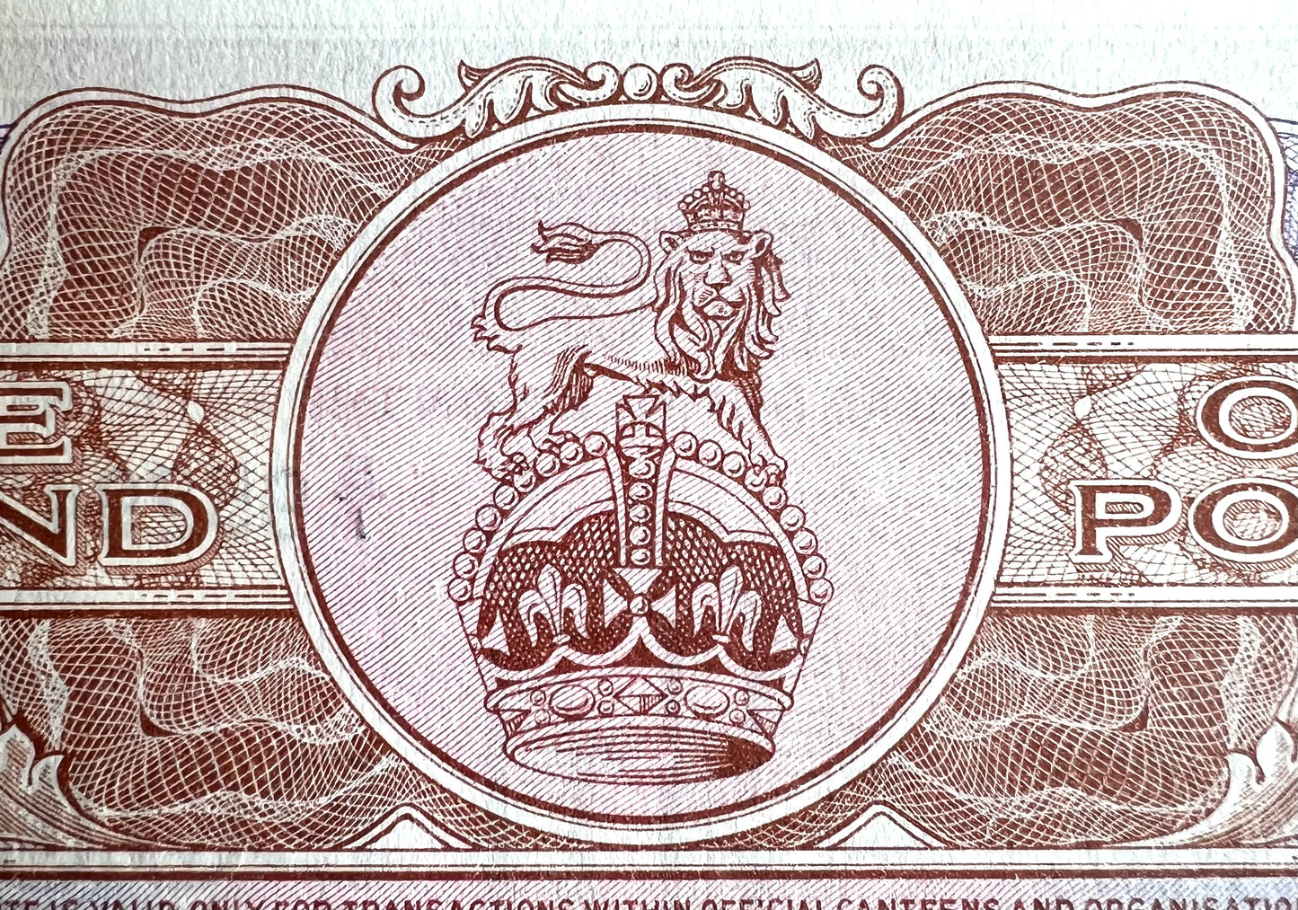 1956 N205989 British Armed Forces UNC £1 Banknote 3rd Series