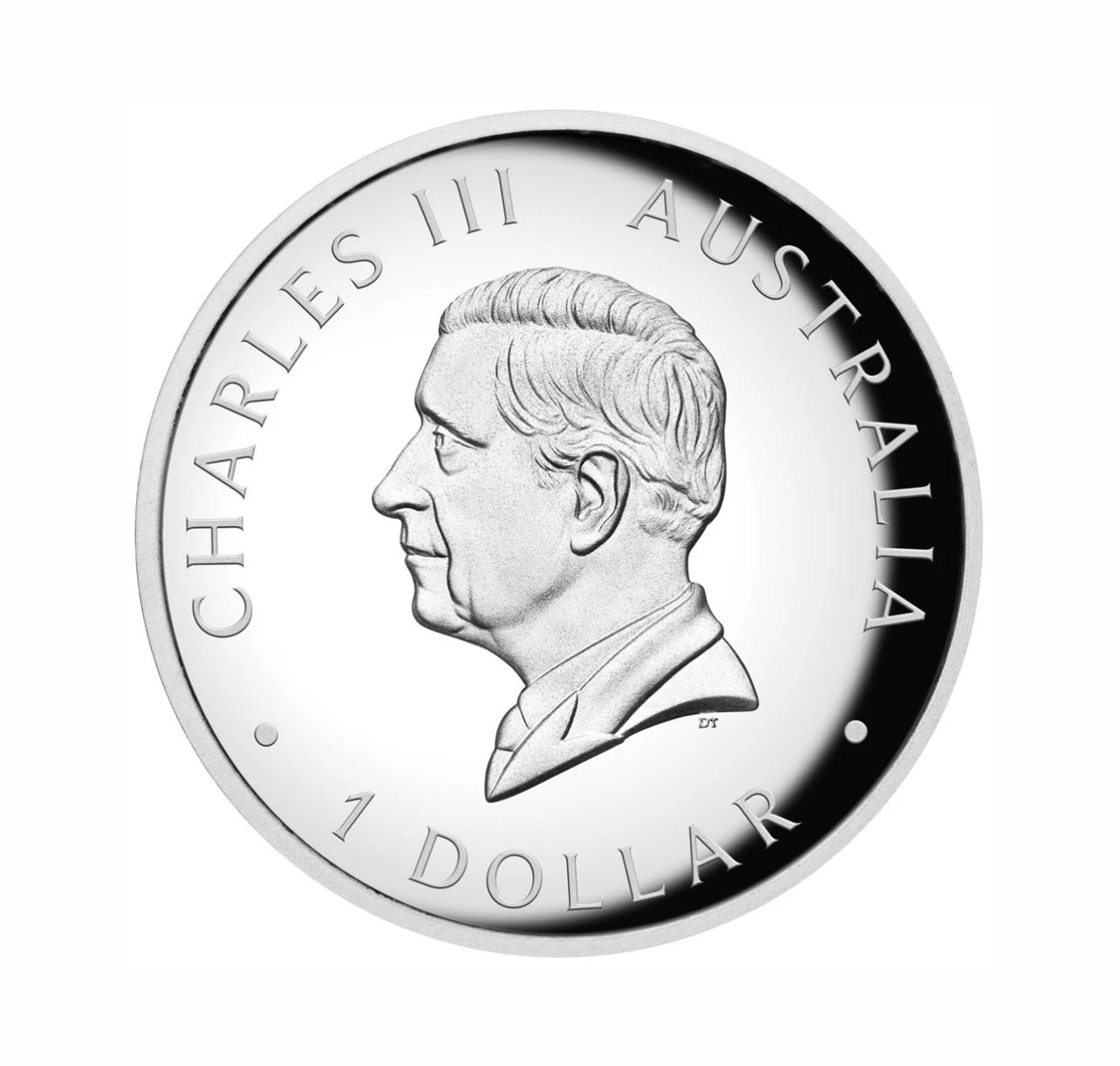 2024 Perth Mint Silver Proof High Relief Colourised 1oz $1 Coin - Kangaroo