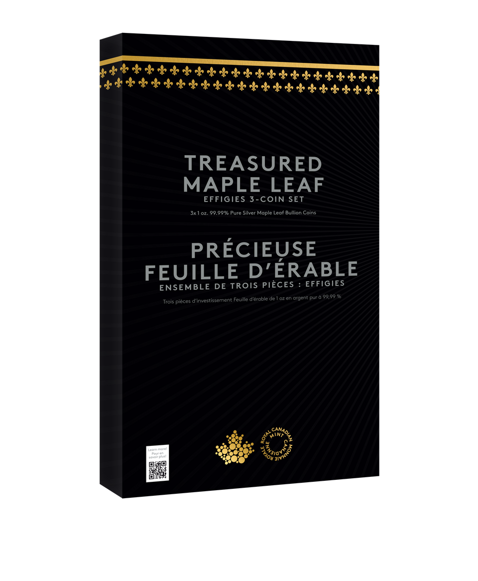 2024 Royal Canadian Mint UNC Silver Premium Bullion 3-Coin Set - Treasured Maple Leaf