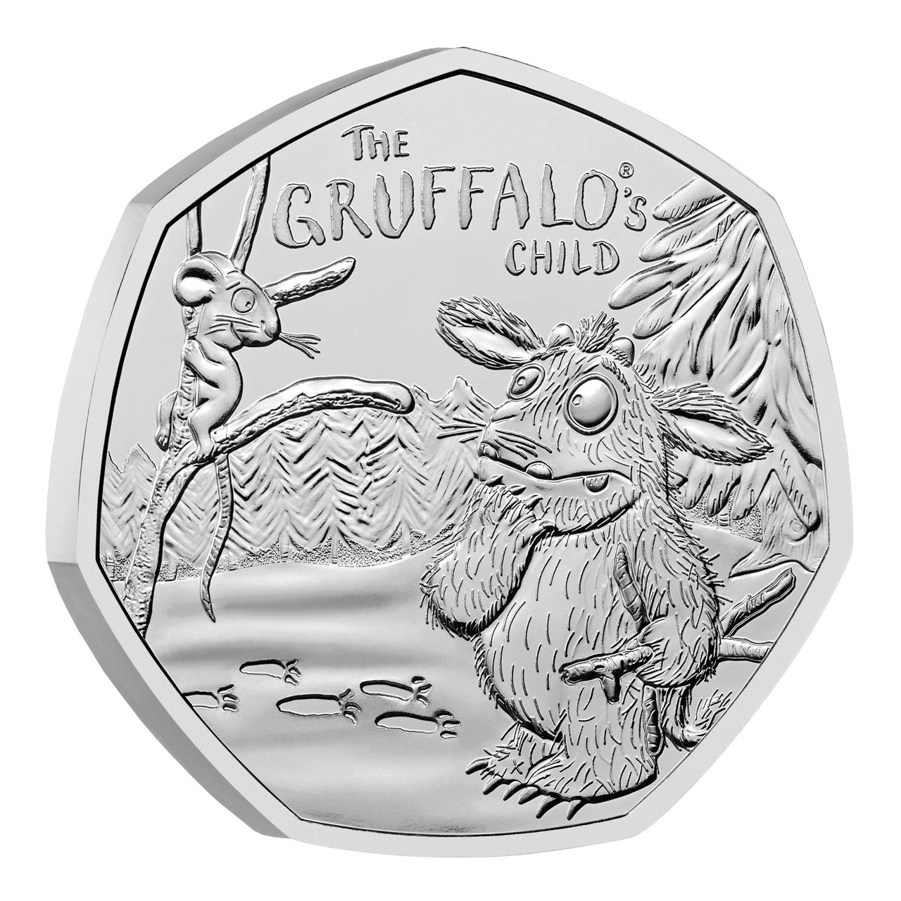 2024 Royal Mint UK BUNC 50c Coin on Card - The Gruffalo's Child