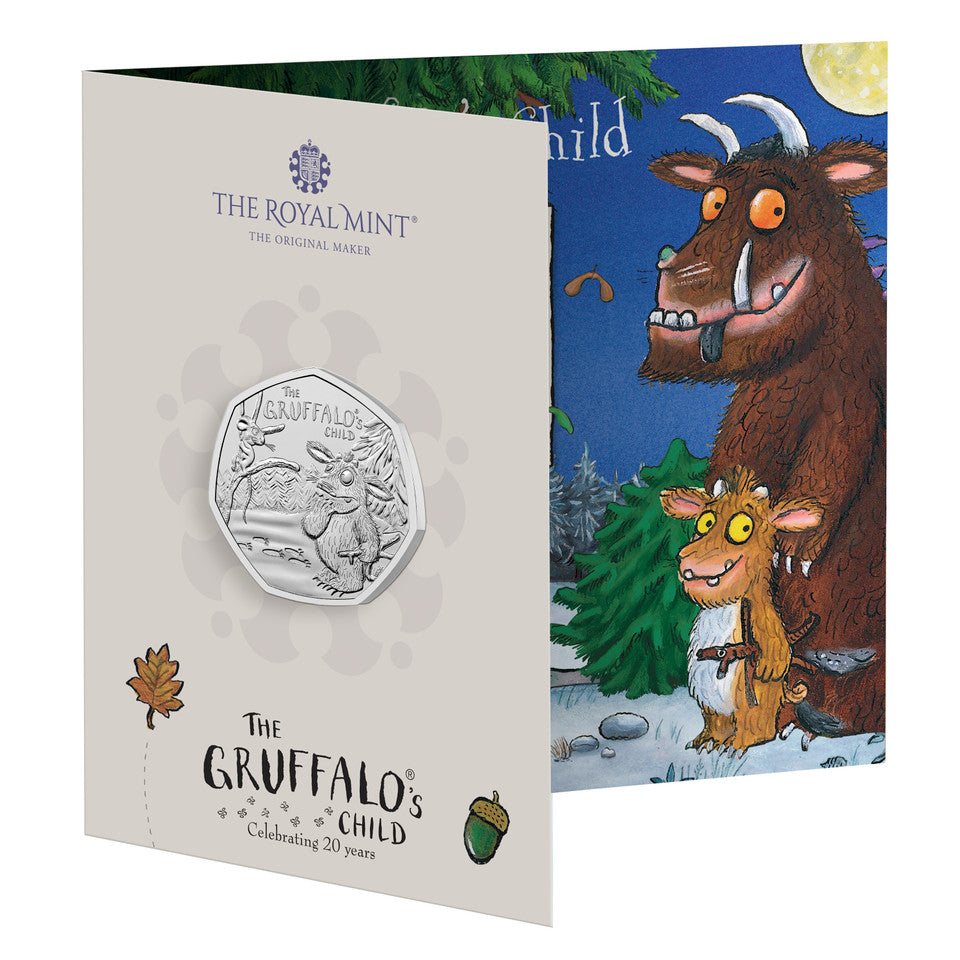 2024 Royal Mint UK BUNC 50c Coin on Card - The Gruffalo's Child