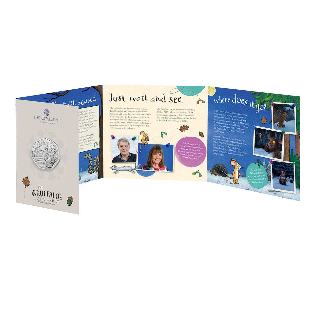 2024 Royal Mint UK BUNC 50c Coin on Card - The Gruffalo's Child