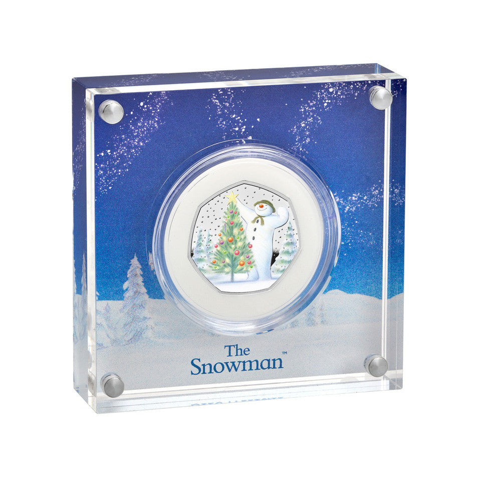 2024 Royal Mint UK Silver Proof Colourised 50p Coin - The Snowman