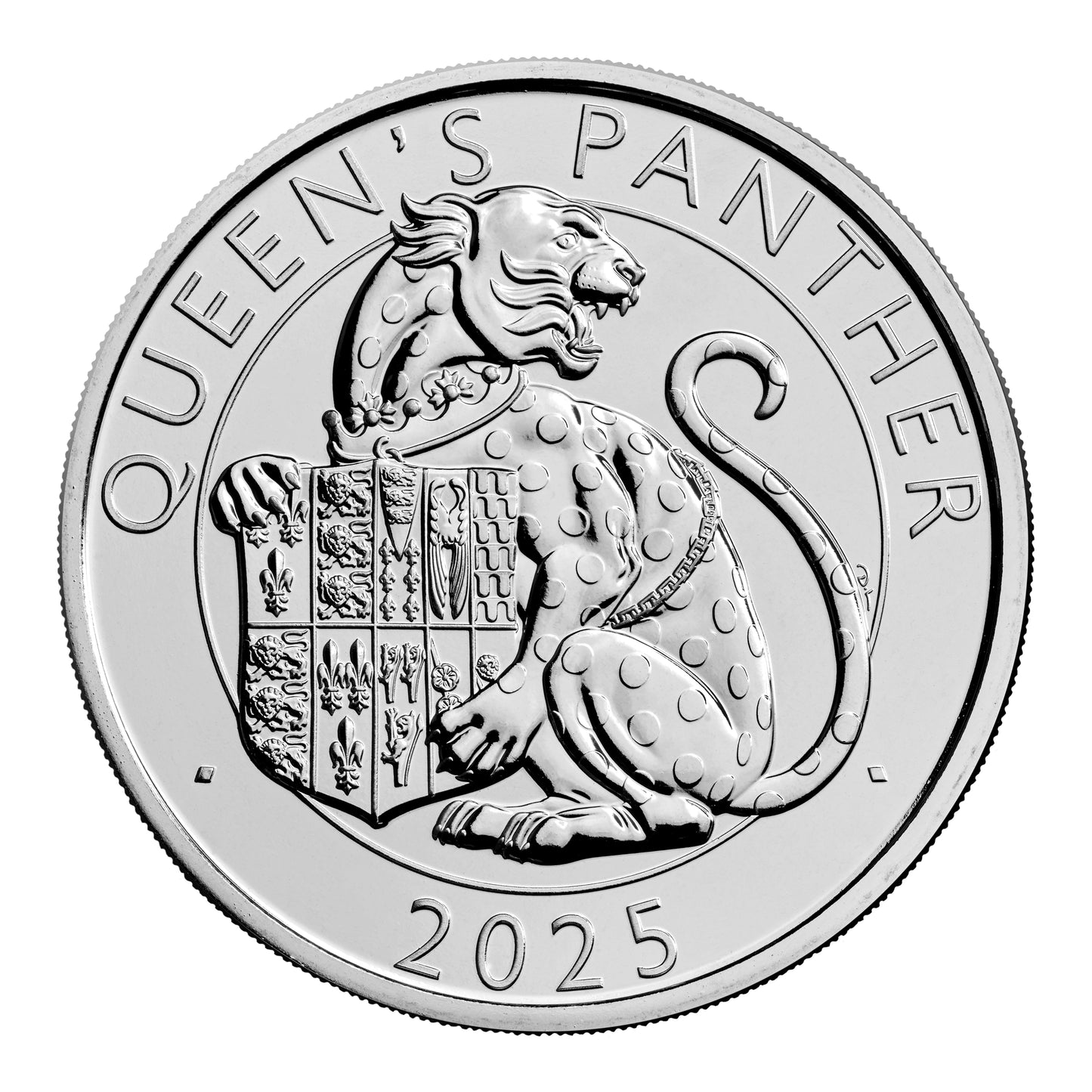 2024 Royal Mint UK BUNC 5 Pound Coin on Card - Royal Tudor Beasts The Queens Panther