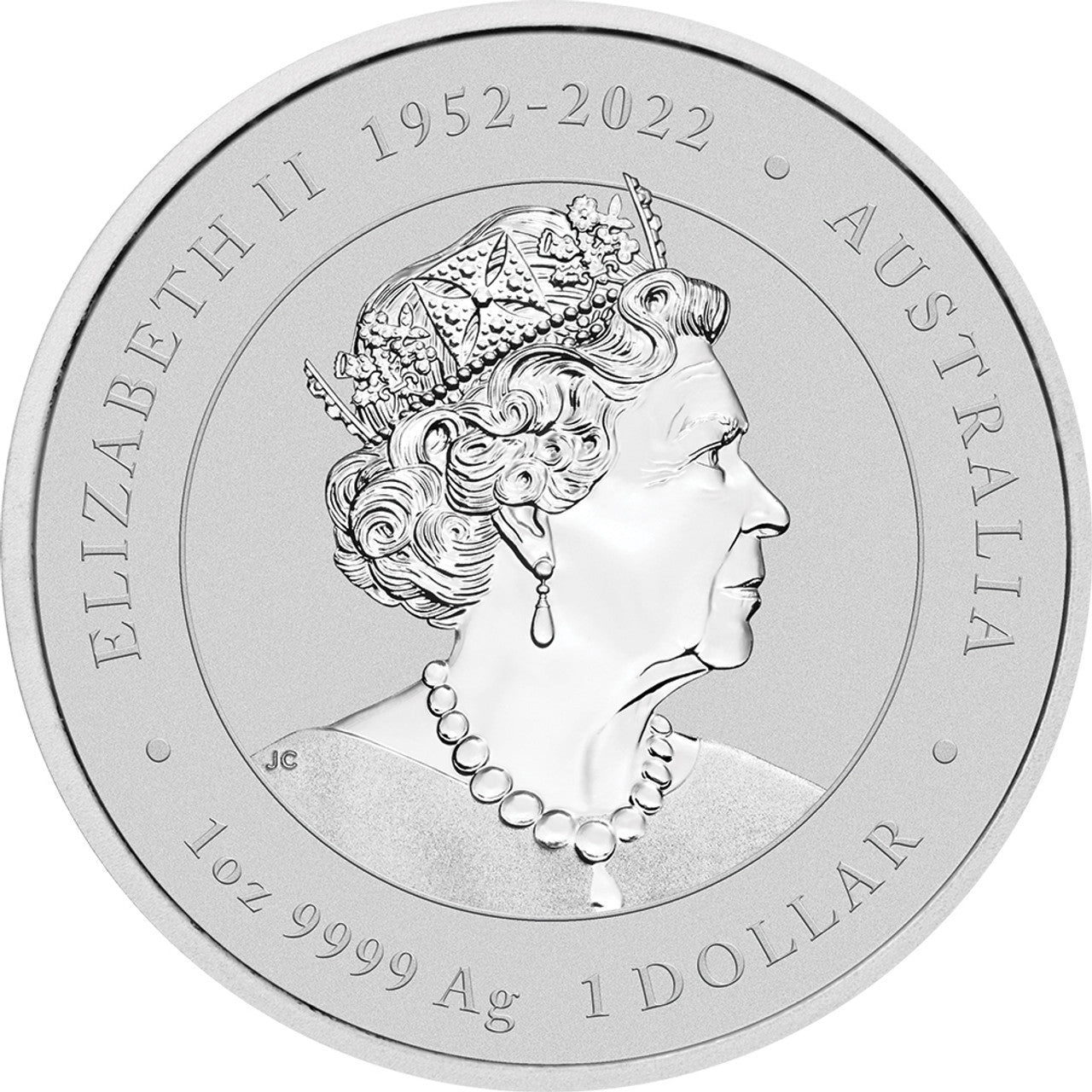 2024 Perth Mint UNC Silver Colourised 1oz $1 Coin on Card - ANA Chicago Golden Dragon