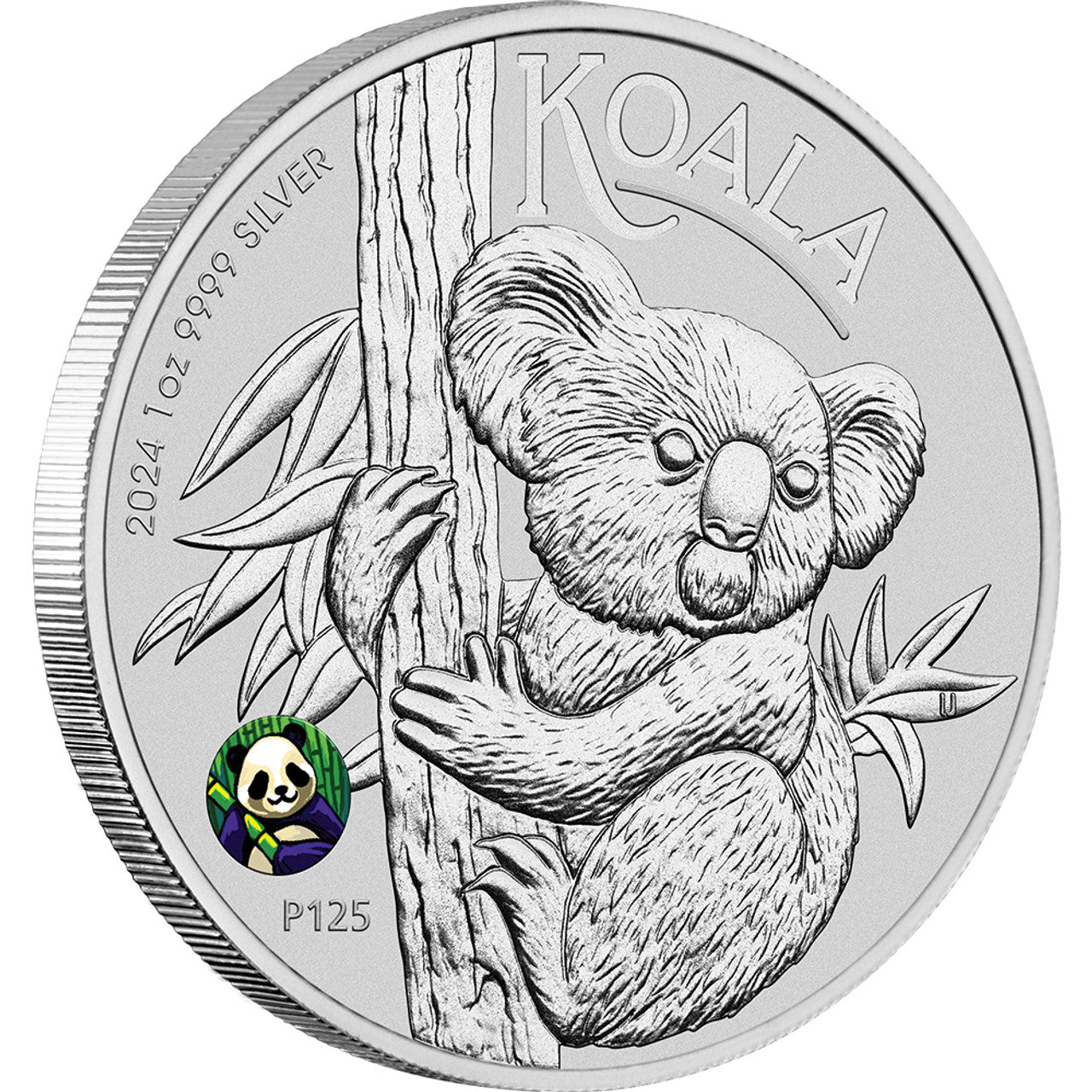 2024 Perth Mint Fine Silver 1oz $1 Coin on Card - Bejing International Coin Exposition Koala w/ Panda Privy