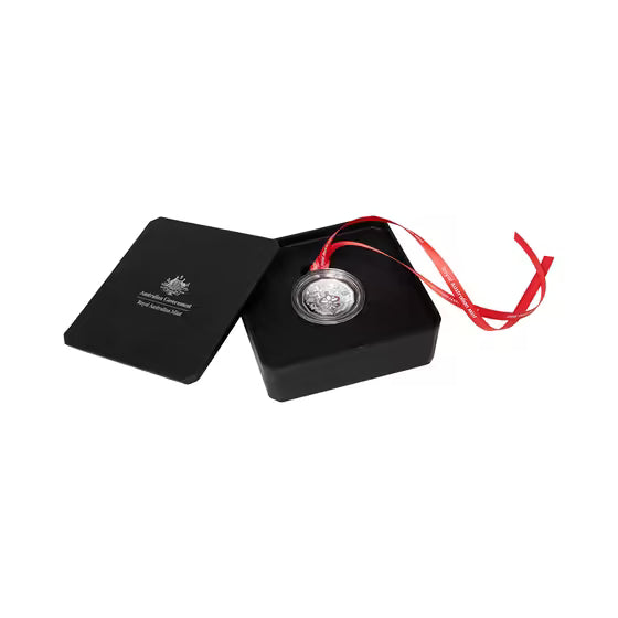 2025 Fine Silver Proof Colourised 50c Coin - Festive Florals