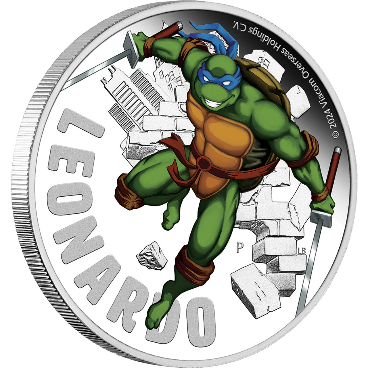 2024 Perth Mint Silver Proof Colourised 1oz $1 Coin - TMNT Leonardo
