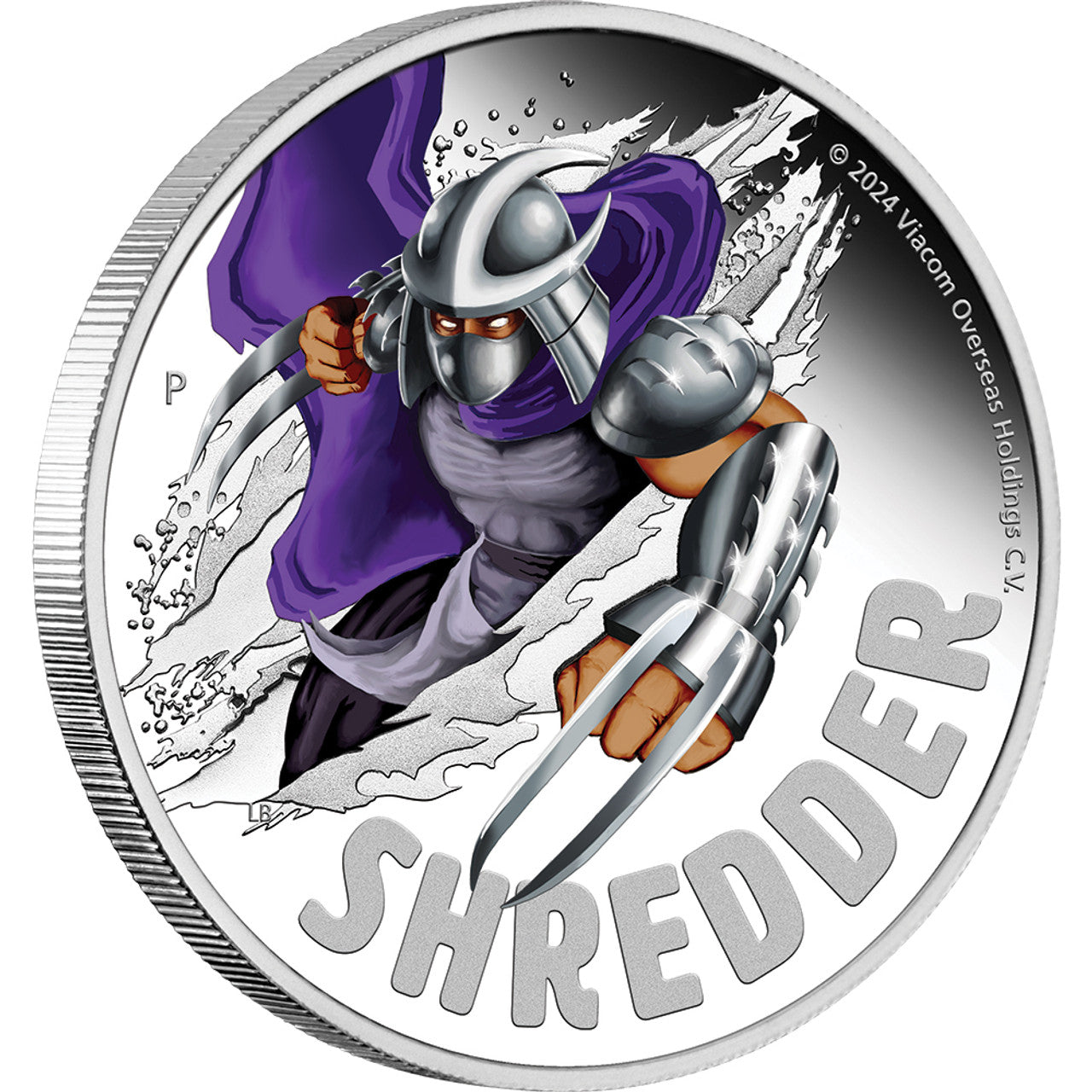 2024 Perth Mint Silver Proof Colourised 1oz $1 Coin - TMNT Shredder