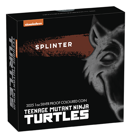 2025 Perth Mint Silver Proof Colourised 1oz $1 Coin - TMNT Master Splinter