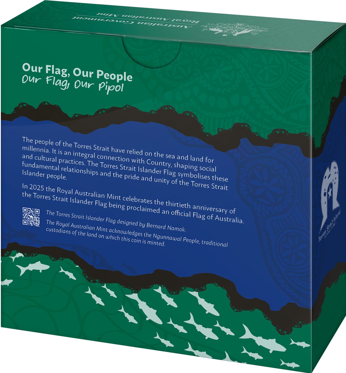 2025 C Royal Australian Mint Silver Proof Colourised $2 Coin - 30th Anniversary of Torres Strait Islander Flag