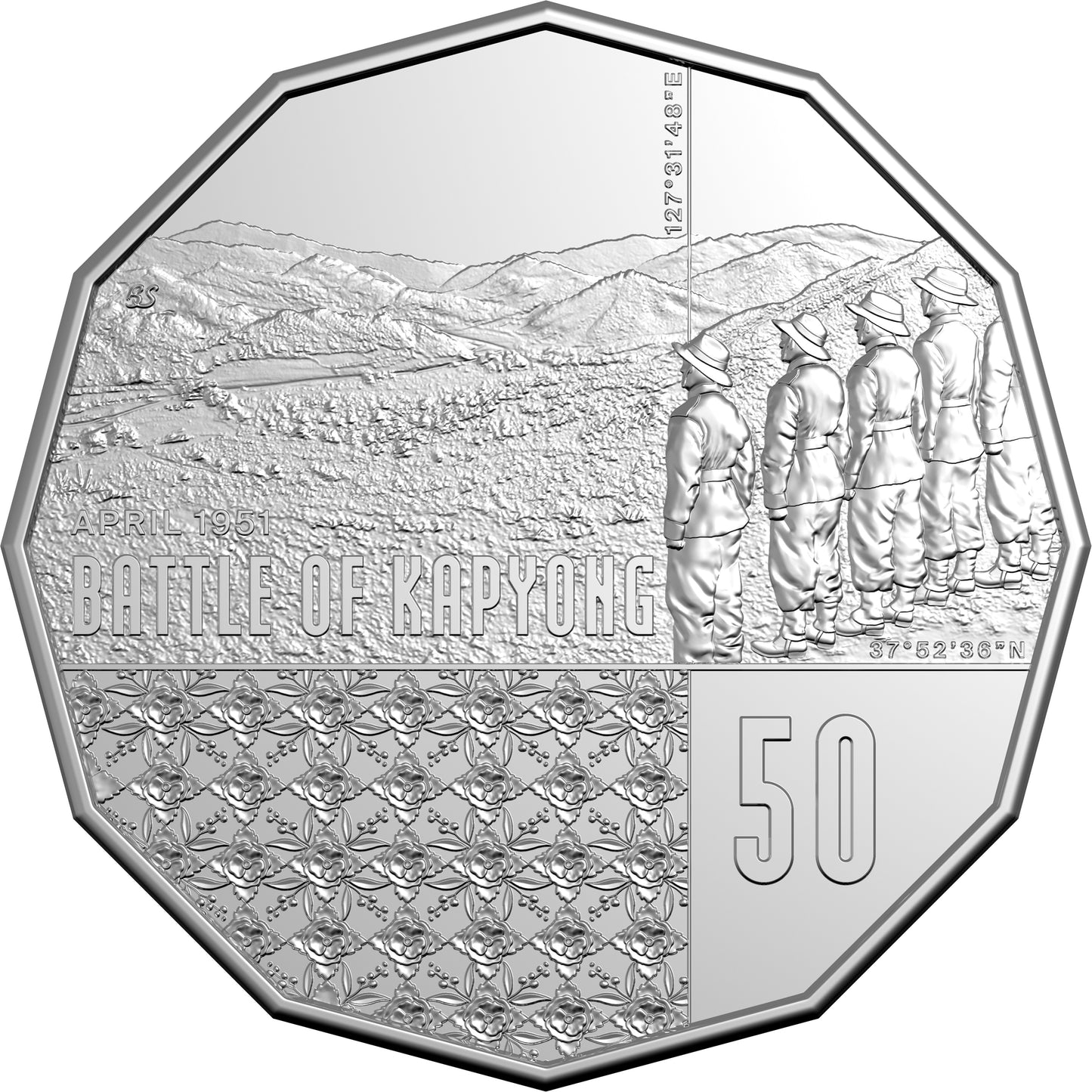 2026 UNC 50c Coin on Card - Battle of Kapyong