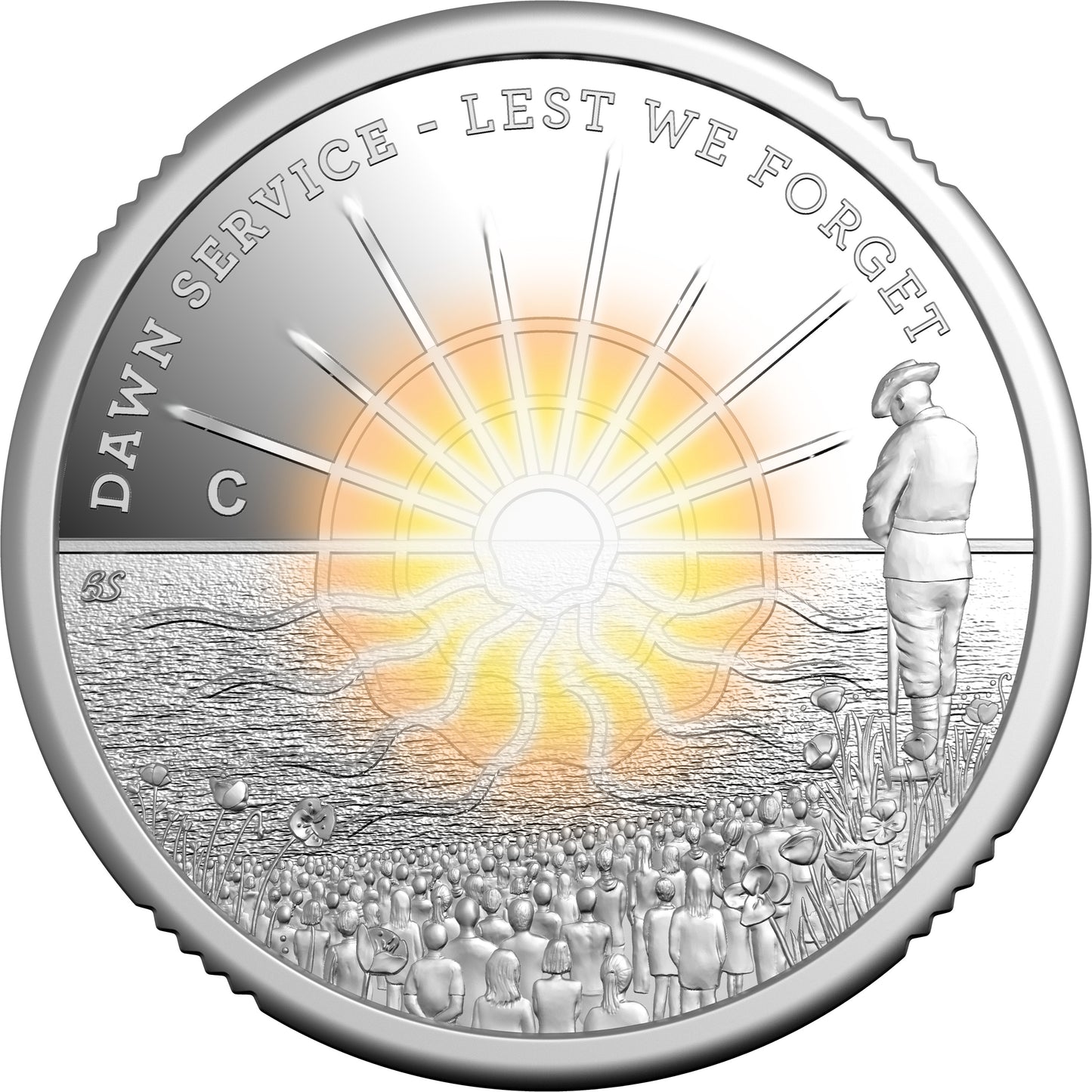 2026 C Silver Proof Colourised $2 Coin - Dawn Service