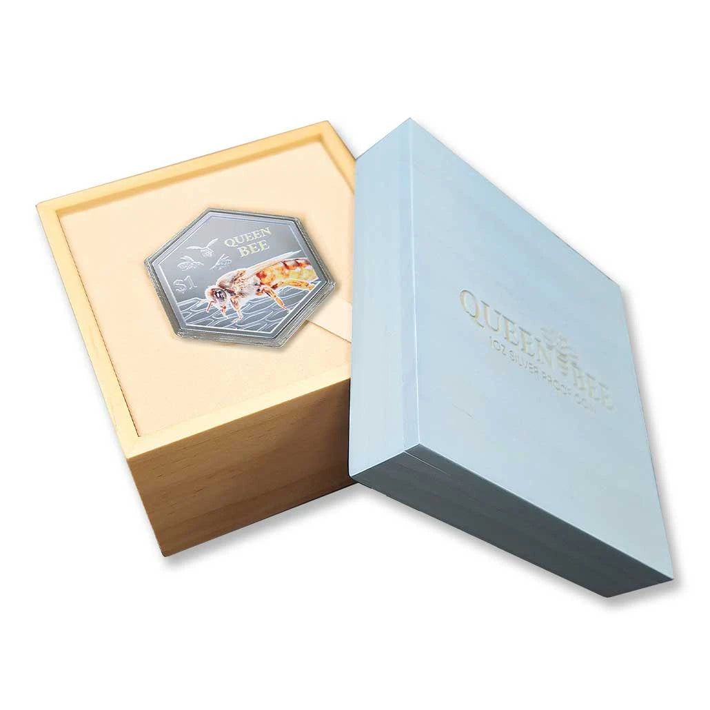 2027 Fine Silver Proof Colourised $1 Coin Bluey Cricket + 2026 New Zealand Fine Silver Proof 1oz $1 Coin - Queen Bee