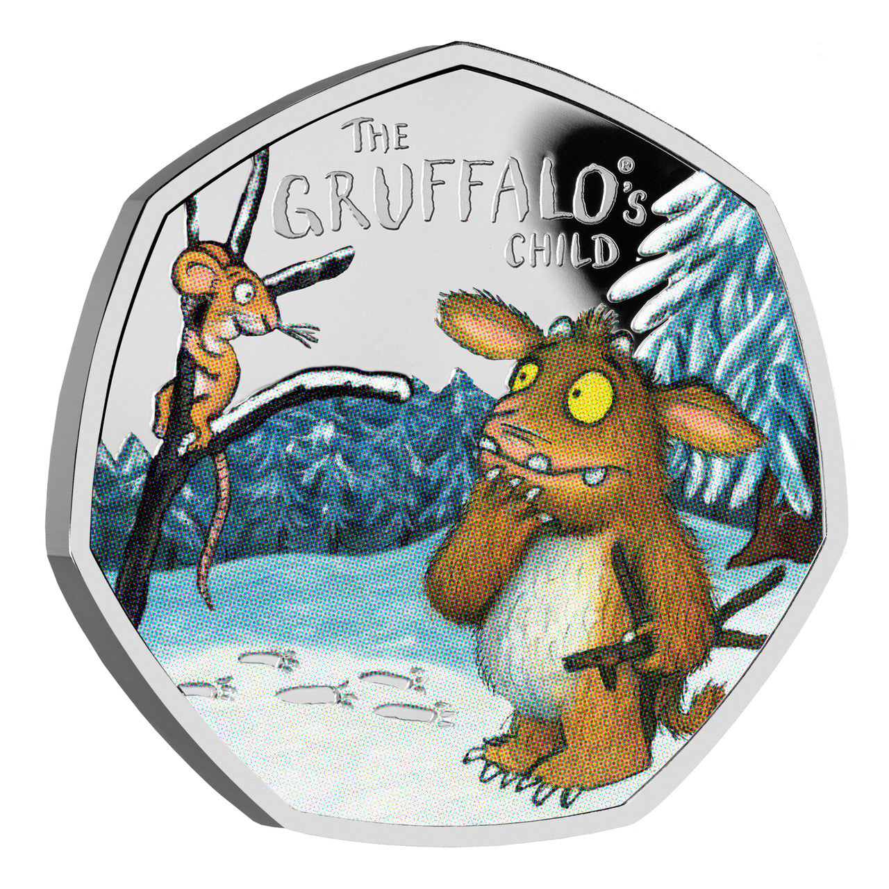 2024 Royal Mint UK Silver Proof Colourised 50p Coin - The Gruffalo's Child