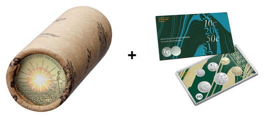 2026 UNC Premium $2 RAM Roll - Dawn Service w/Tube + 2026 UNC Year Set - 60th Anniversary of Decimal Currency